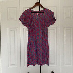 Women’s Lilly Pulitzer Pink Blue Seahorse Dress Size XS